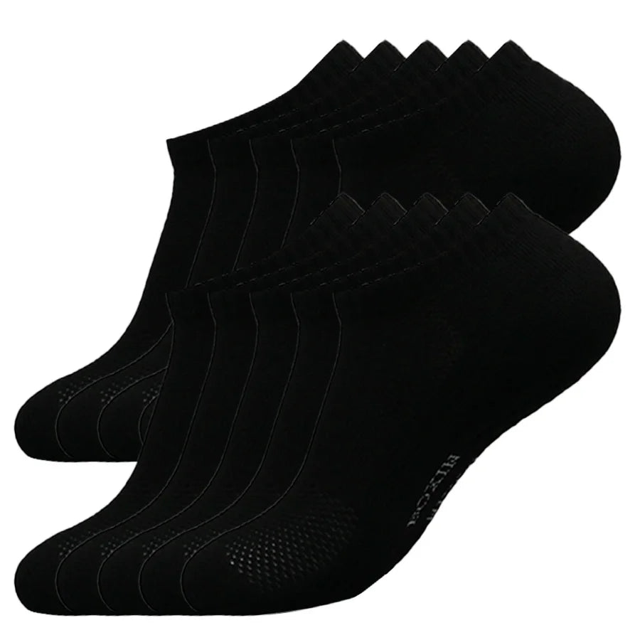 Men's Athletic Socks - 10 Pairs Low Cut Running Gym Hiking Comfortable Short Socks - ZOOMNSTORE