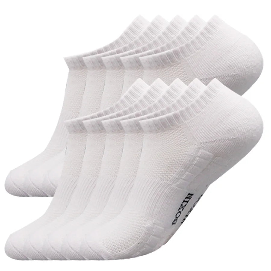 Men's Athletic Socks - 10 Pairs Low Cut Running Gym Hiking Comfortable Short Socks - ZOOMNSTORE