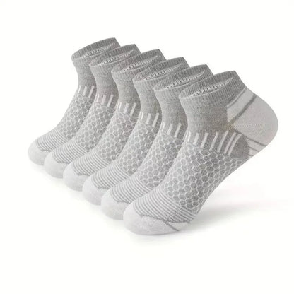 Men's Athletic Socks - 12 Pairs Running Ankle Socks with Honeycomb Design & Comfortable Fit - ZOOMNSTORE