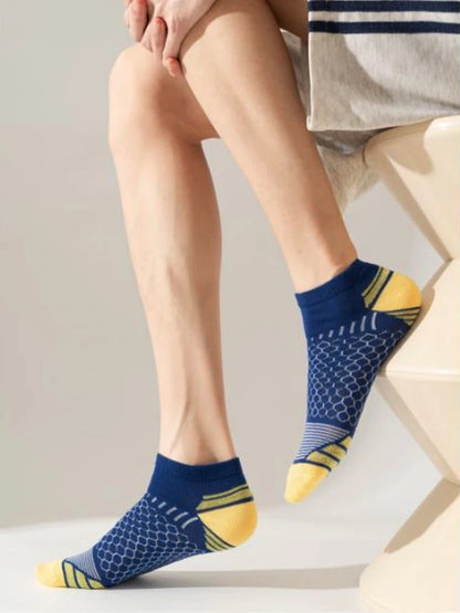 Men's Athletic Socks - 12 Pairs Running Ankle Socks with Honeycomb Design & Comfortable Fit - ZOOMNSTORE