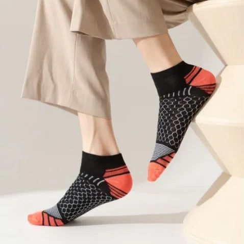 Men's Athletic Socks - 12 Pairs Running Ankle Socks with Honeycomb Design & Comfortable Fit - ZOOMNSTORE