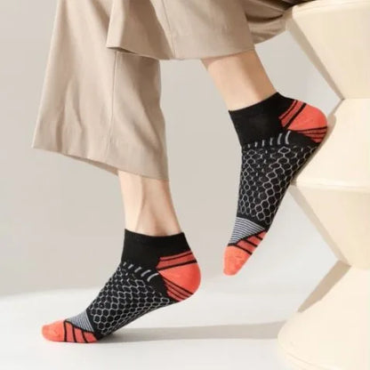 Men's Athletic Socks - 12 Pairs Running Ankle Socks with Honeycomb Design & Comfortable Fit - ZOOMNSTORE