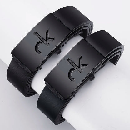 Men's Automatic Buckle Belt – Adjustable PU Material Business Casual Belt For Pants - ZOOMNSTORE