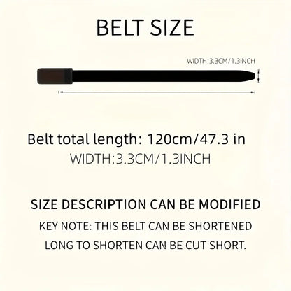 Mens PU Leather Automatic Buckle Belt - Business Casual Office Wear - ZOOMNSTORE