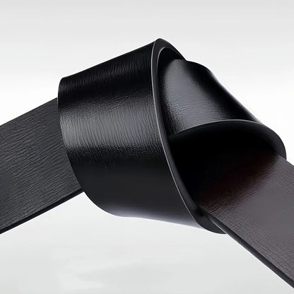Mens PU Leather Automatic Buckle Belt - Business Casual Office Wear - ZOOMNSTORE