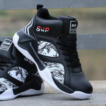 High Top Mens Basketball Sneakers - Anti-Slip Luxury Casual Running Shoes - ZOOMNSTORE