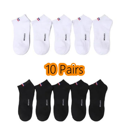 Men's Boat Socks - Breathable Cotton Blend Casual Short Socks | Multi-Pack - ZOOMNSTORE