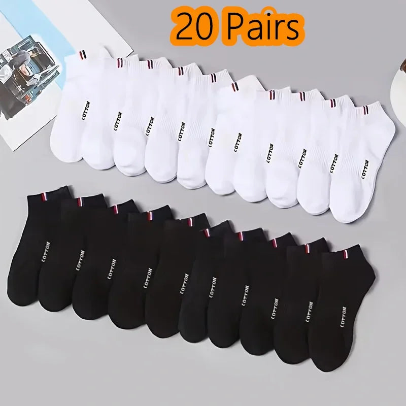 Men's Boat Socks - Breathable Cotton Blend Casual Short Socks | Multi-Pack - ZOOMNSTORE