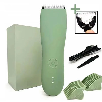 Waterproof Body Hair Trimmer for Men - IPX7 Groin  Pubic Groomer with Ceramic Blade - ZOOMNSTORE