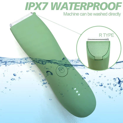 Waterproof Body Hair Trimmer for Men - IPX7 Groin  Pubic Groomer with Ceramic Blade - ZOOMNSTORE