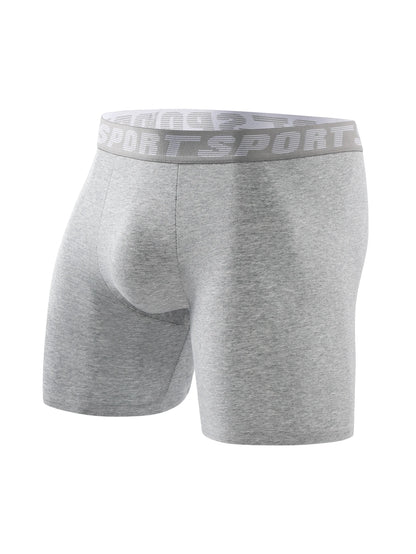 Men's Boxer Briefs - Comfortable Skin Friendly Long Polyester Knit Boxers - ZOOMNSTORE