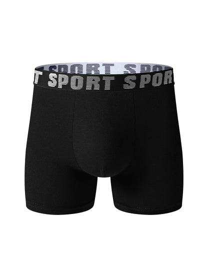 Men's Boxer Briefs - Comfortable Skin Friendly Long Polyester Knit Boxers - ZOOMNSTORE