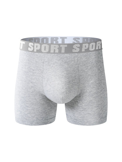 Men's Boxer Briefs - Comfortable Skin Friendly Long Polyester Knit Boxers - ZOOMNSTORE