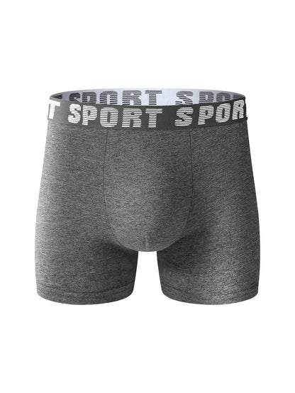 Men's Boxer Briefs - Comfortable Skin Friendly Long Polyester Knit Boxers - ZOOMNSTORE