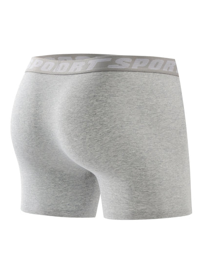 Men's Boxer Briefs - Comfortable Skin Friendly Long Polyester Knit Boxers - ZOOMNSTORE