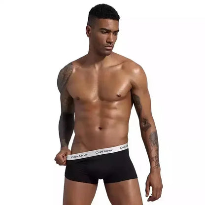 Mens Boxer Shorts - 5 Pack Breathable Soft Underwear Classic Black - ZOOMNSTORE