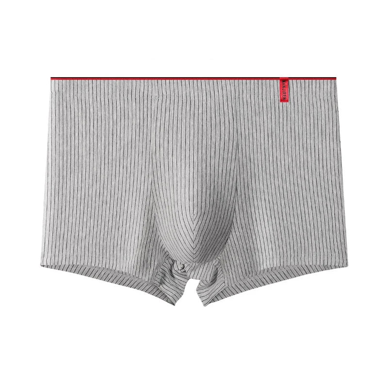 Men's Boxer Shorts - Cotton Striped Boxers | Breathable Soft Fabric Underpants - ZOOMNSTORE