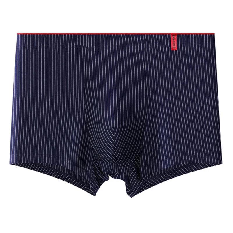 Men's Boxer Shorts - Cotton Striped Boxers | Breathable Soft Fabric Underpants - ZOOMNSTORE