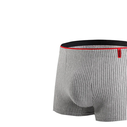 Men's Boxer Shorts - Cotton Striped Boxers | Breathable Soft Fabric Underpants - ZOOMNSTORE