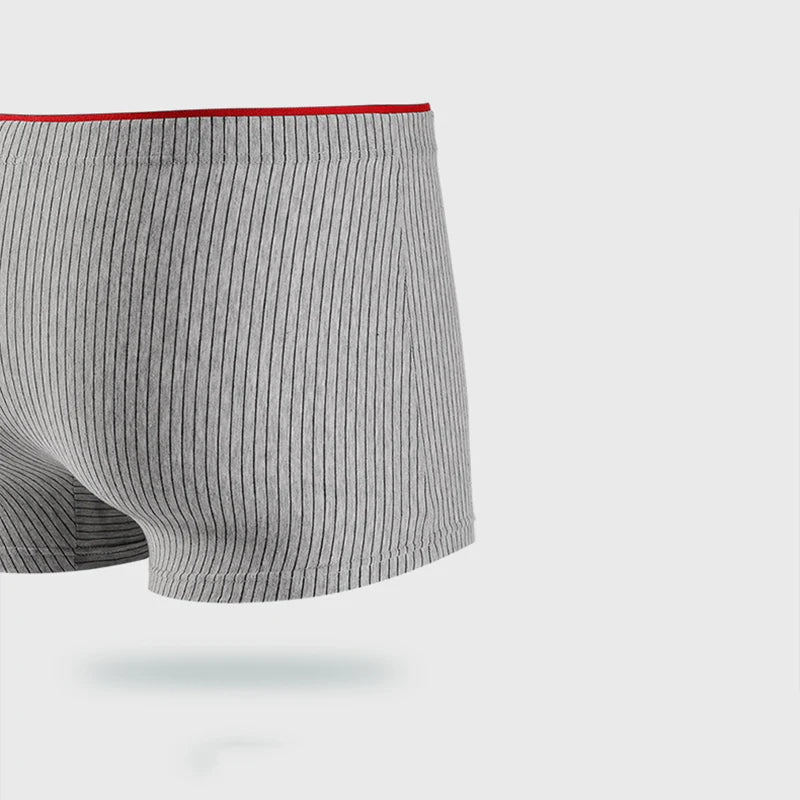 Men's Boxer Shorts - Cotton Striped Boxers | Breathable Soft Fabric Underpants - ZOOMNSTORE