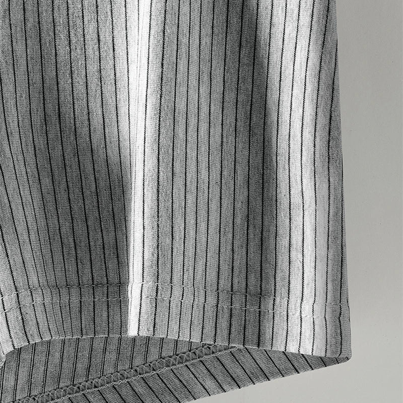 Men's Boxer Shorts - Cotton Striped Boxers | Breathable Soft Fabric Underpants - ZOOMNSTORE