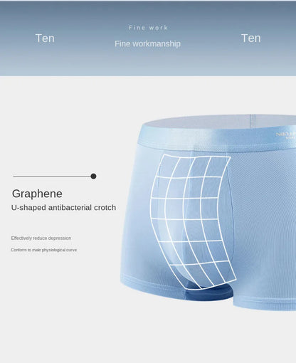 Mens Ice Silk Boxer Shorts - Breathable Cool Underwear Sexy Thin Lingerie Sizes L-6XL 4pcs Set - ZOOMNSTORE
