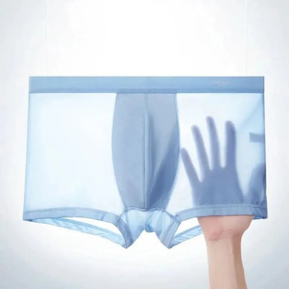 Men's Boxer Shorts - Ice Silk Breathable Underwear With U Convex Design, Thin & Cool - ZOOMNSTORE