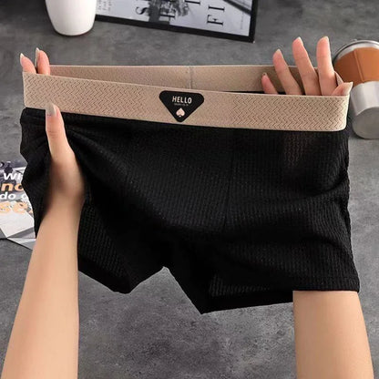 Men's Boxer Shorts Ice Silk Underwear - Breathable Plus Size Boxers Slim Fit - ZOOMNSTORE