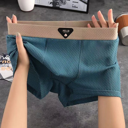 Men's Boxer Shorts Ice Silk Underwear - Breathable Plus Size Boxers Slim Fit - ZOOMNSTORE
