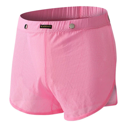 Men's Breathable Boxer Shorts - Mesh Athletic Underwear, Quick Dry Nylon Spandex - ZOOMNSTORE