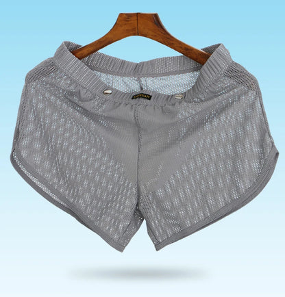 Men's Breathable Boxer Shorts - Mesh Athletic Underwear, Quick Dry Nylon Spandex - ZOOMNSTORE