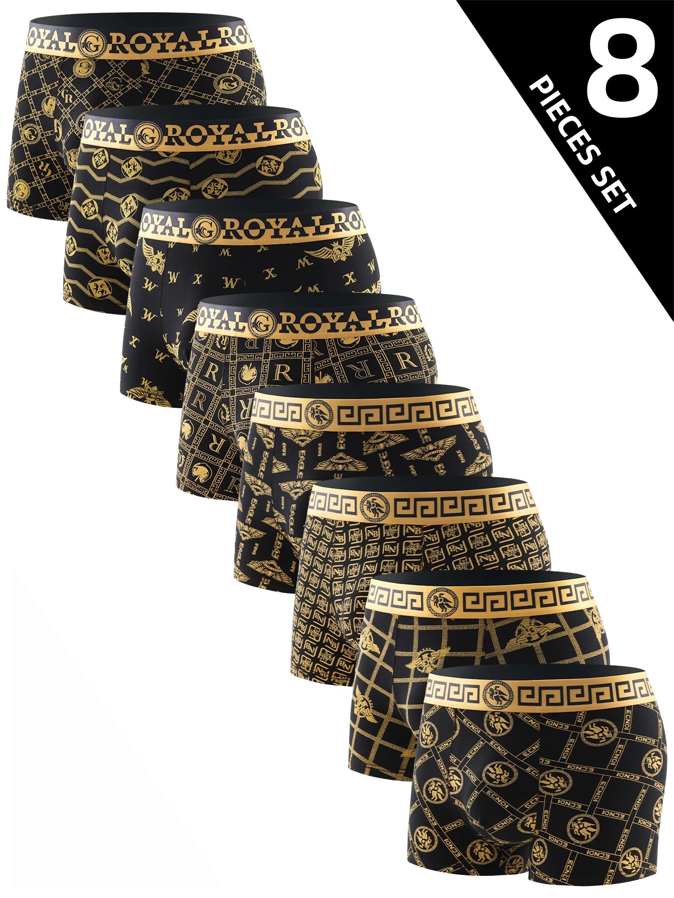 Mens Boxers Briefs - 8pcs Comfortable Breathable High-end Casual Sports Underwear - ZOOMNSTORE