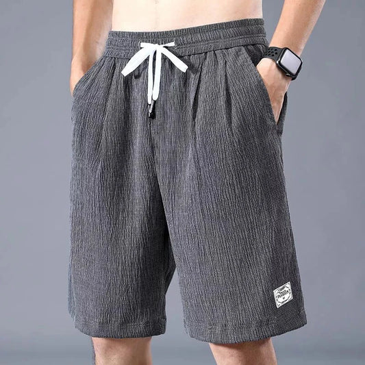 Mens Silk Sports Shorts - Breathable Casual Loose Fit Trendy Pants Sizes XL-XXXL - ZOOMNSTORE