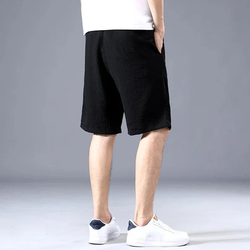 Mens Silk Sports Shorts - Breathable Casual Loose Fit Trendy Pants Sizes XL-XXXL - ZOOMNSTORE