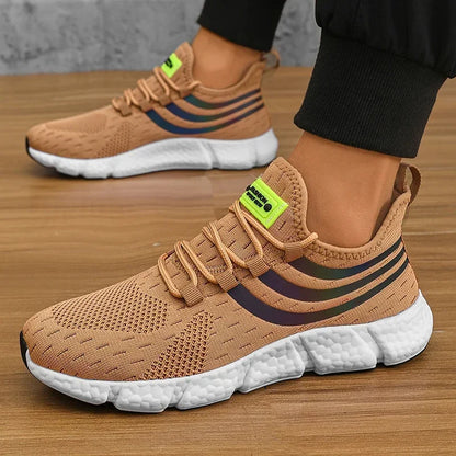 Mens Breathable Platform Sneakers - Comfortable Summer Running  Walking Shoes - ZOOMNSTORE