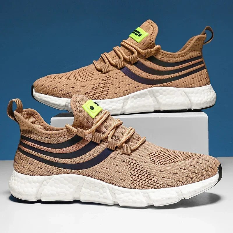 Mens Breathable Platform Sneakers - Comfortable Summer Running  Walking Shoes - ZOOMNSTORE