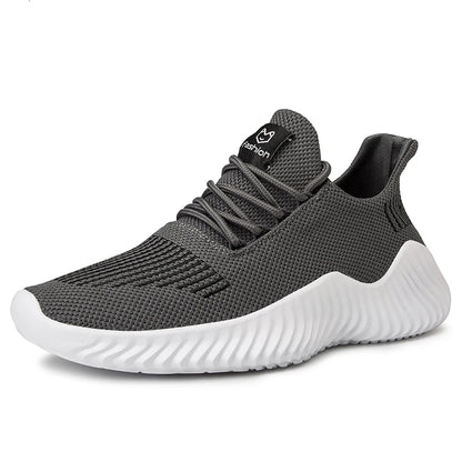 Mens Breathable White Sneakers - High Quality Casual Gym Footwear 2022 - ZOOMNSTORE