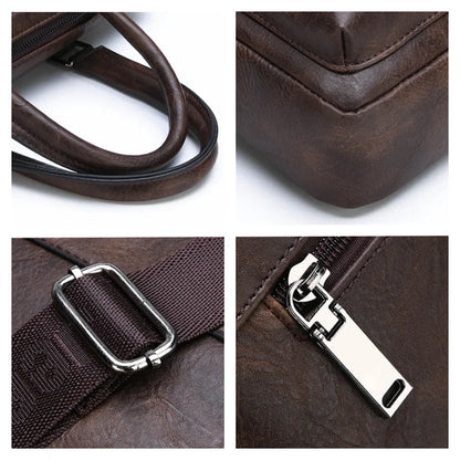 Mens Waterproof Briefcase - Large Capacity Office Shoulder Bag with Multiple Pockets - ZOOMNSTORE