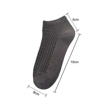 Mens Business Socks - 10 Pairs Black Deodorant Breathable Short Solid Color - ZOOMNSTORE