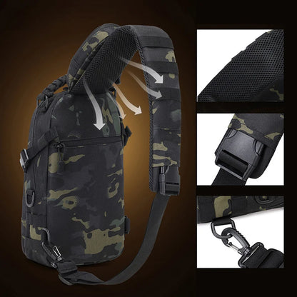 Mens Tactical Sling Bag - Outdoor Camping Fanny Pack for Hiking Climbing Cycling Fishing - ZOOMNSTORE