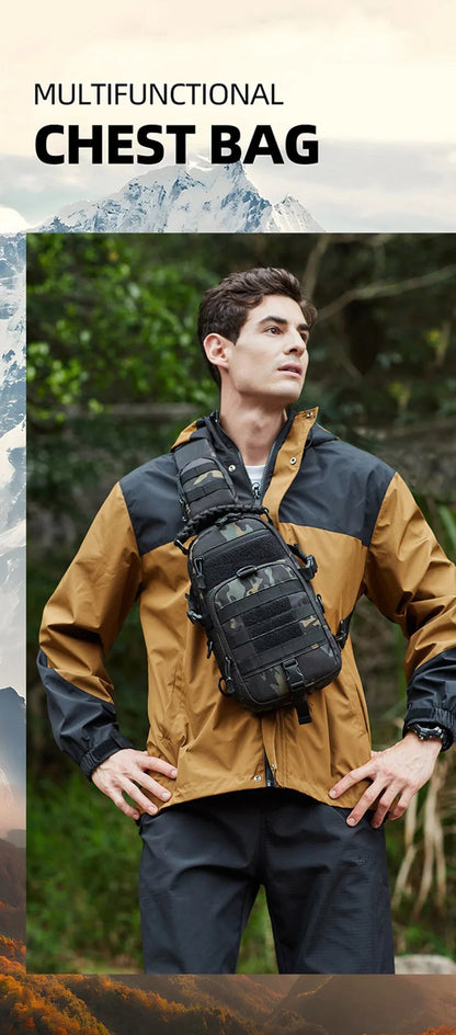Mens Tactical Sling Bag - Outdoor Camping Fanny Pack for Hiking Climbing Cycling Fishing - ZOOMNSTORE