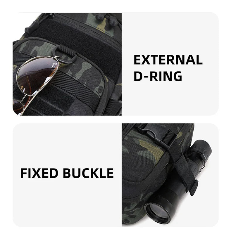 Mens Tactical Sling Bag - Outdoor Camping Fanny Pack for Hiking Climbing Cycling Fishing - ZOOMNSTORE