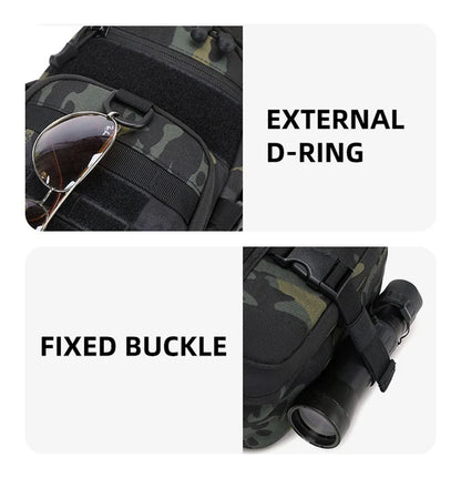 Mens Tactical Sling Bag - Outdoor Camping Fanny Pack for Hiking Climbing Cycling Fishing - ZOOMNSTORE
