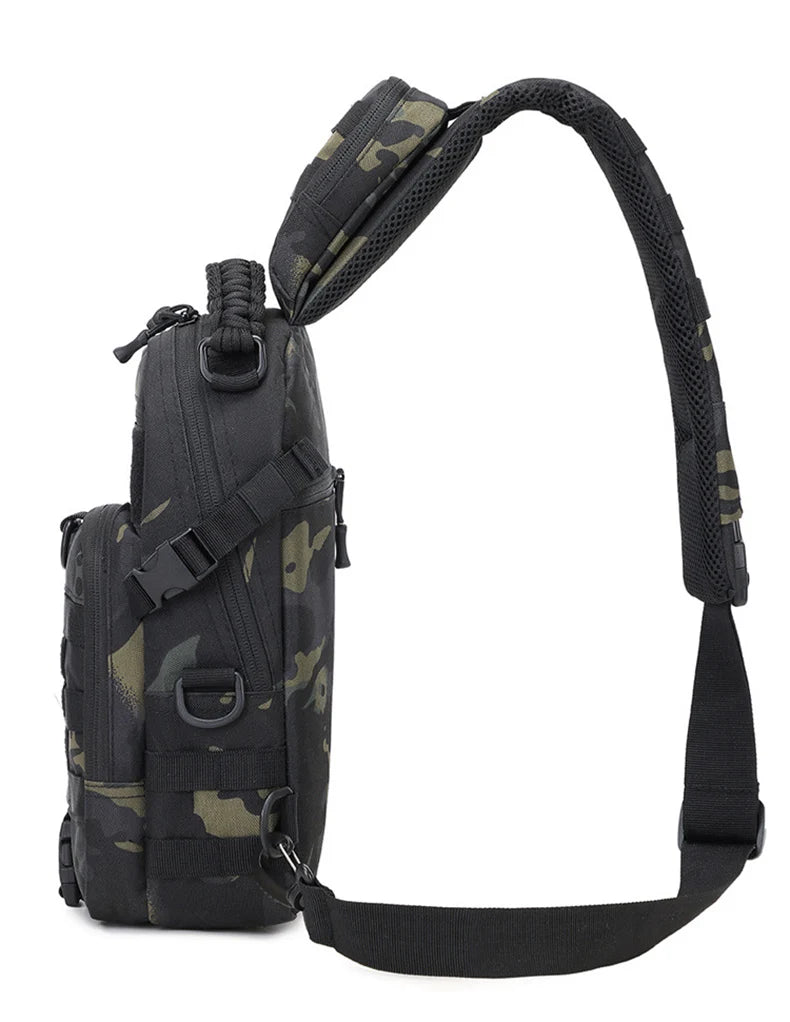 Mens Tactical Sling Bag - Outdoor Camping Fanny Pack for Hiking Climbing Cycling Fishing - ZOOMNSTORE