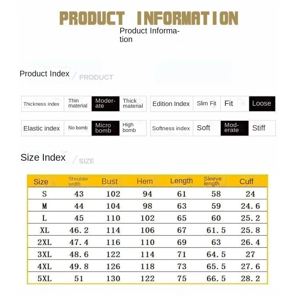 2024 Spring and Autumn Fashion Trend Solid Color Cargo Jacket Men's Casual Loose Comfortable High Quality Plus-Size Denim Coat - ZOOMNSTORE