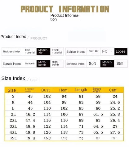 2024 Spring and Autumn Fashion Trend Solid Color Cargo Jacket Men's Casual Loose Comfortable High Quality Plus-Size Denim Coat - ZOOMNSTORE