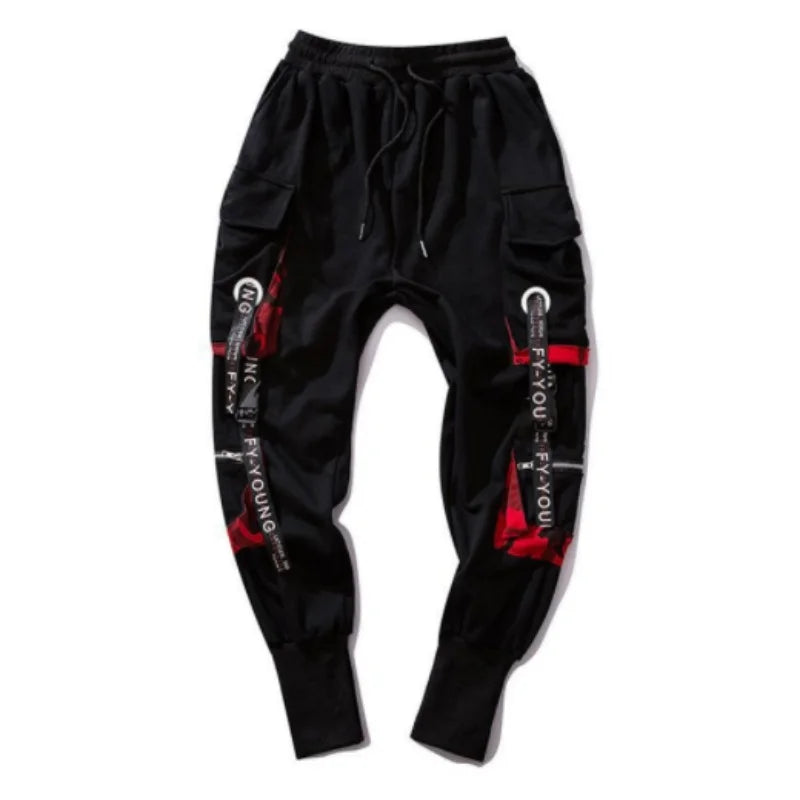 Men's Cargo Pants - Casual Hip Hop Streetwear Trousers With Multiple Pockets & Elastic Waist - ZOOMNSTORE