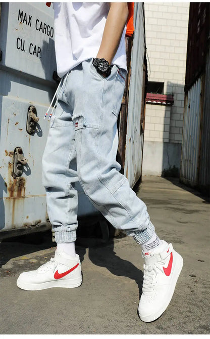 Mens Cargo Joggers - Streetwear Hip Hop Pants for Autumn  Spring - ZOOMNSTORE