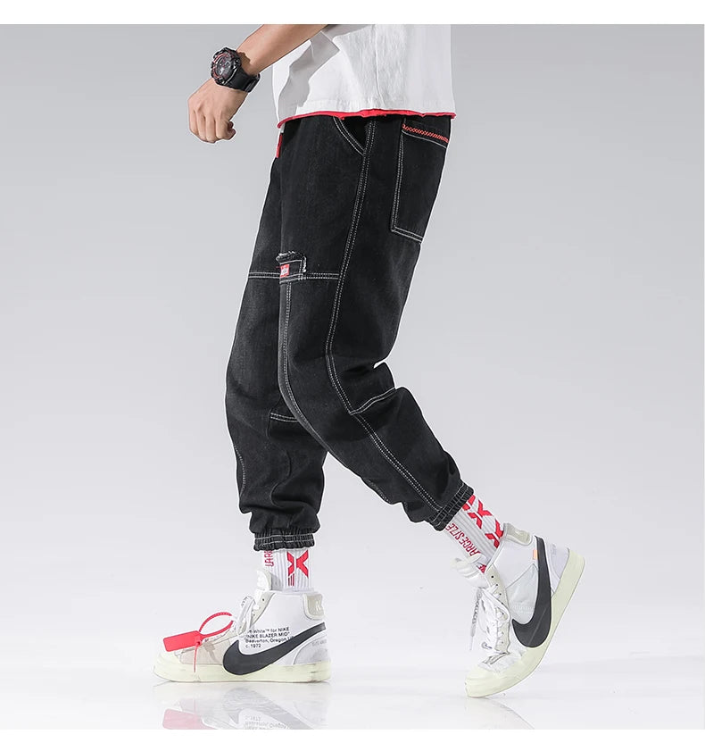 Mens Cargo Joggers - Streetwear Hip Hop Pants for Autumn  Spring - ZOOMNSTORE