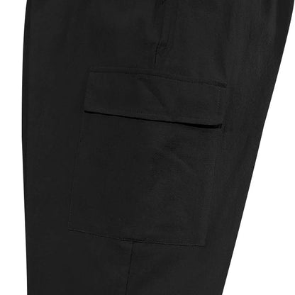 Men's Casual Cargo Pants - Cotton Linen Multi-Pocket Ankle-Length Trousers - ZOOMNSTORE